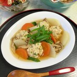 ササミ肉団子入り♪身体ポカポカ！ヘルシー根菜スープ